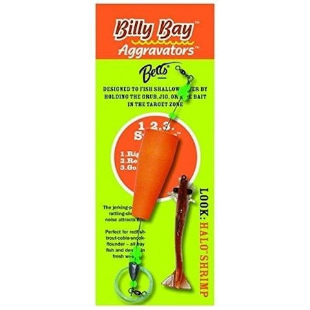 Billy Bay Lowcountry Lightning Rigged 3 Popper With Shrimp, Clear Gold ...